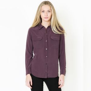 Equipment Slim Signature Silk shirt XS / Plum Perfect